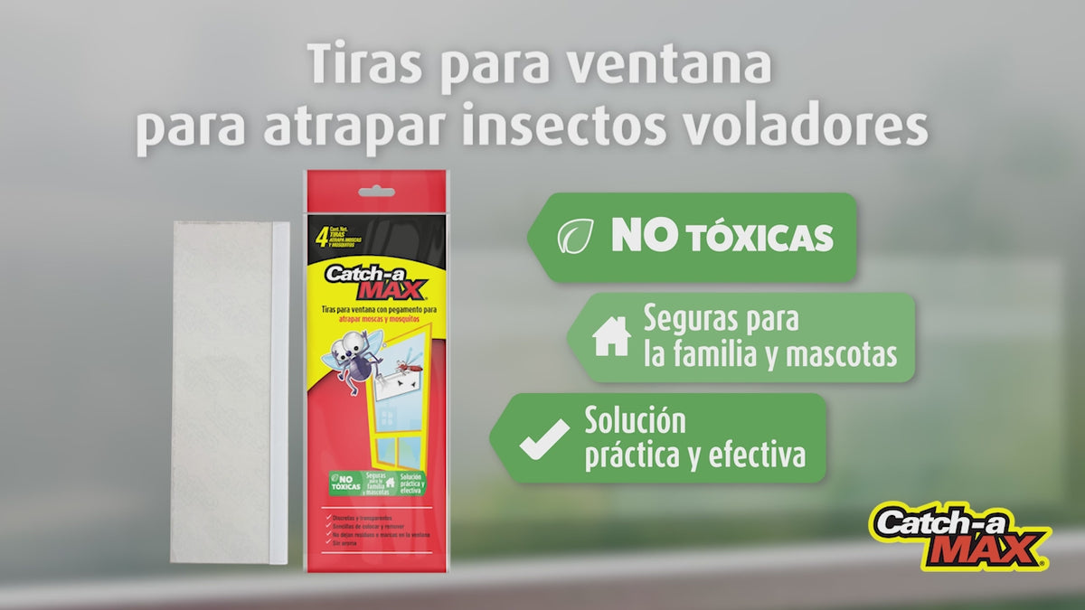 Trampas de tira para ventana atrapa moscas y mosquitos - Catch-a MAX